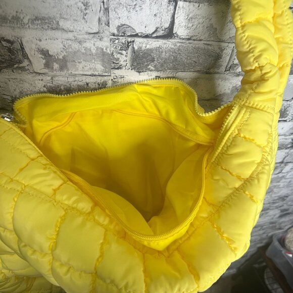 NWT Free People Movement Quilted Carryall Shoulder Bag ONE SIZE (Yellow) - Picture 10 of 15